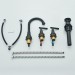 Black Bathroom Sink Faucet 3 Holes 8in Widespread Vanity Mixer Faucet With Drain - view 3