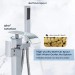 Chrome Freestanding Tub Faucet With Handheld Shower Floor Mount Bathtub Faucet - view 8