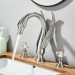 Brushed Nickel 8 In Widespread Bathroom Sink Faucet 3 Hole 2 Handle Vanity Mixer - view 2