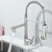 Commercial LED Kitchen Faucet Pull Down Sprayer Single Handle Stainless Steel - view 6