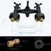 Oil Rubbed Bronze Clawfoot Bathtub Faucet Set Tub Filler Hand Shower Wall Mount - view 9