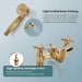 Antique Brass Clawfoot Tub Faucet Wall Mounted Bathtub Filler Tap Hand Shower - view 8