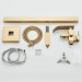 Freestanding Bathtub Faucet With Handheld Sprayer Brushed Gold Tub Filler Spout - view 15