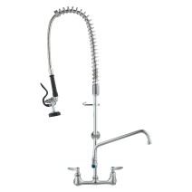 Commercial Pre-rinse Faucet Wall Mount Kitchen Sink Faucet 36" W/ Sprayer