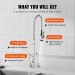 44" Commercial Faucet With Pre-Rinse Sprayer Wall Mount Kitchen Sink Faucet - view 8