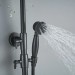 Matte Black Rainfall Bathroom Shower System Set Tub Filler Faucet W/Handshower - view 7