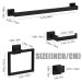 10-PCS Matte Black Bathroom Accessories Set 16 Inch Hardware Set Stainless Steel - view 9