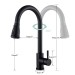 Kitchen Faucet With Soap Dispenser Black Pull Down Sprayer Sink Faucet 1 Handle - view 9