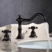 Oil Rubbed Bronze Widespread Bathroom Sink Faucet 3 Hole 2Handle Waterfall Mixer - view 8