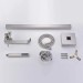 Free Standing Bathtub Faucet Brushed Nickel Floor Mount Tub Filler Mixer Shower - view 10