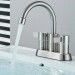 Brushed Nickel Bathroom Sink Faucet 2Handle 4 Inch Centerset Vanity Mixer Faucet - view 3