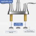 Brushed Nickel Bathroom Sink Faucet 3Hole 4in Centerset Vanity Mixer With Drain - view 10