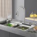 31.5" Flying Rain Waterfall Kitchen Sink Stainless Steel Single Bowl With Faucet - view 3
