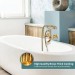 Antique Brass Clawfoot Tub Faucet Wall Mounted Bathtub Filler Tap Hand Shower - view 11
