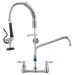 Commercial Faucet Kitchen Sink Pre Rinse Faucet Wall Mount W/ Sprayer 25" Height - view 2