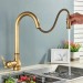 Antique Brass Kitchen Faucet Pull Down Sprayer Single Handle Sink Mixer Faucet - view 4