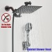 Black 10inch Rain Shower Head With Hand Spray Combo High Pressure Adjustable Arm - view 4