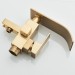 Freestanding Bathtub Faucet With Handheld Sprayer Brushed Gold Tub Filler Spout - view 12