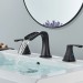 Matte Black Waterfall 8" Widespread Bathroom Sink Faucet 3 Holes Mixer W/Drain - view 4