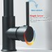 Black LED Kitchen Faucet Single Handle Swivel Sink Faucet With Pull Down Spray - view 10