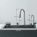 29.5" Flying Rain Stainless Steel Waterfall Kitchen Sink With Faucet Single Bowl - view 5