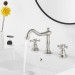 8 Inch Widespread Bathroom Faucet Brushed Nickel 2 Handle 3 Hole Vanity Sink Tap - view 6