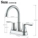 Brushed Nickel Bathroom Sink Faucet 3Hole 4in Centerset Vanity Mixer With Drain - view 9