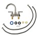 Brushed Nickel Bathroom Kitchen Sink Faucet 3Hole 4in Centerset Vanity Mixer - view 9