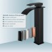 Matte Black Tall Bathroom Vessel Sink Faucet Single Handle Vanity Mixer W/Drain - view 7