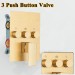 Brushed Gold Rainfall Shower System With 3 Settings Handheld Shower Faucet Set - view 7