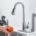 Chrome Kitchen Sink Faucet Pull Down Sprayer Single Handle Swivel Mixer Faucet - view 3
