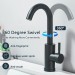 Black Bathroom Sink Faucet Single Handle Lavatory Vanity Mixer Taps With Drain - view 5