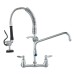 21" Pre Rinse Faucet Wall Mount Commercial Kitchen Faucet W/ Sprayer Hose - view 10