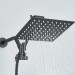 Black 12 In Rain Square Shower Head With Handheld Spray High Pressure Adjustable - view 9