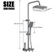 Bathroom Shower Faucet Fixture Gray 4Functions Shower System Rain Head Combo Kit - view 12