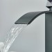 Bathroom Sink Faucet Black Waterfall Basin Vanity Mixer Single Handle With Drain - view 6