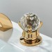 Gold Bathroom Sink Faucet 3 Holes Basin Vanity Mixer Taps LED Waterfall Spout - view 8