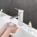 Single Handle Kitchen Bathroom Faucet Sink Basin Mixer Tap Sprayer Chrome Square - view 4
