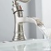 Waterfall Bathroom Sink Faucet Brushed Nickel Single‑Handle Vessel Mixer W/Drain - view 5