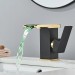Black Gold Bathroom Sink Faucet Single Handle LED Waterfall Basin Vanity Mixer - view 9