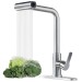 Brushed Nickel Kitchen Faucets With Pull Down Sprayer Single Handle Sink Faucet - view 2