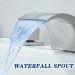 LED Waterfall Bathroom Faucet 3 Holes Sink Vanity Faucet 2Handle Brushed Nickel - view 5