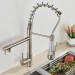 Commercial Kitchen Sink Faucet Pull Down Sprayer Twin Head Mixer Stainless Steel - view 11