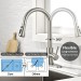 Brushed Nickel Kitchen Faucet Sink Mixer Pull Down Sprayer With Soap Dispenser - view 6