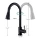 Black Kitchen Faucet Pull Down Sprayer Single Handle Sink Mixer Tap With Cover - view 9