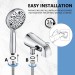 Chrome Bathtub Faucet With Handheld Shower Wall Mount Tub Filler And Diverter - view 10