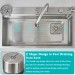 31.5" Flying Rain Waterfall Kitchen Sink Stainless Steel Single Bowl With Faucet - view 11