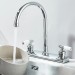 Chrome High Arc Kitchen Faucet 8 Inch Centerset 3 Hole 2 Handle Sink Mixer Taps - view 4