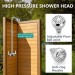 Chrome Rain Outdoor Shower Kit 2 Handle Outside Shower Fixture System Wall Mount - view 3