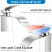 Chrome Waterfall Bathroom Faucet Single Handle Vanity Sink Faucet With Drain - view 5